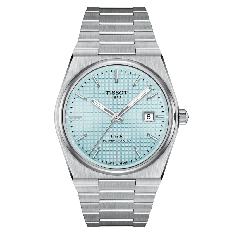 Montre TISSOT PRX Homme Auto Acier Bleu ciel 40mm - Tissot - Bijouterie TAMARA