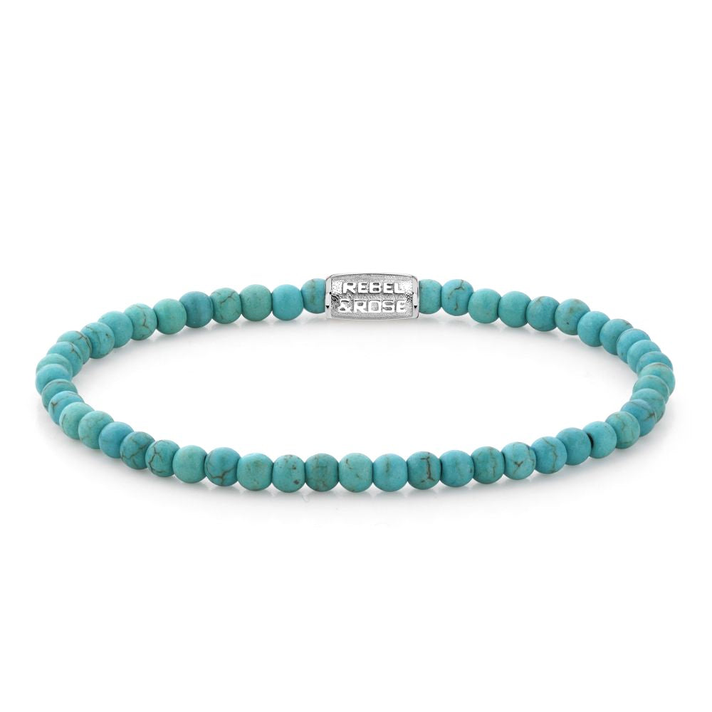 Bracelet REBEL & ROSE - Stones only - Turquoise Delight - 4mm
