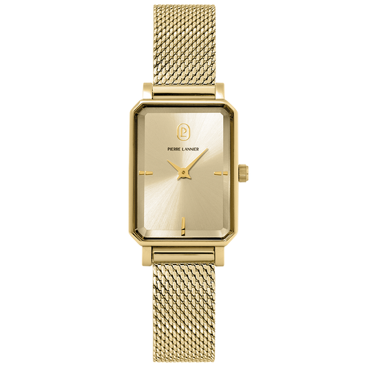 Montre Pierre Lannier Ariane doré Maille milanaise doré