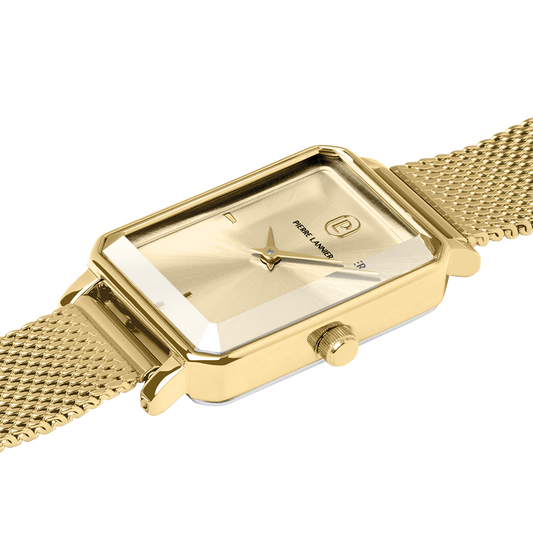 Montre Pierre Lannier Ariane doré Maille milanaise doré