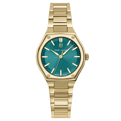 Montre Pierre LANNIER COPILOTE Femme Doré Vert
