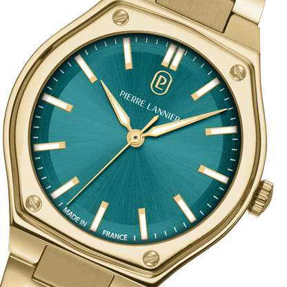 Montre Pierre LANNIER COPILOTE Femme Doré Vert