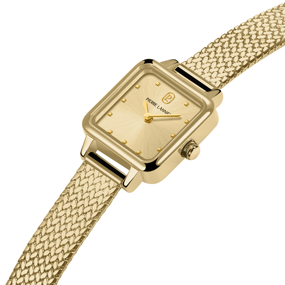 Montre Pierre LANNIER NEORA Dorée Maille milanaise