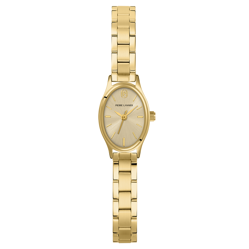 Montre Pierre LANNIER OVALIA Doré maillons doré