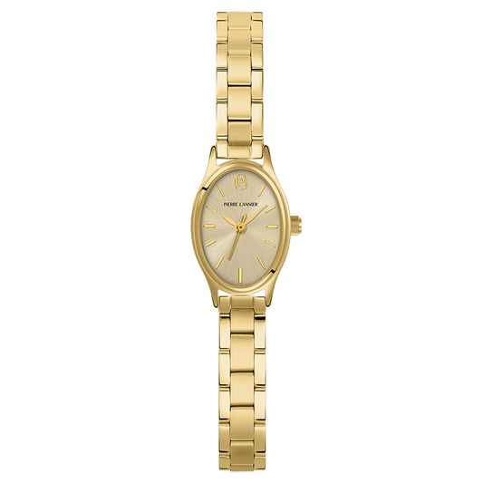 Montre Pierre LANNIER OVALIA Doré maillons doré