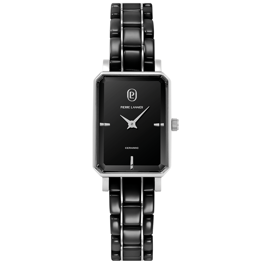 Montre Pierre LANNIER ARIANE Acier Céramique noire