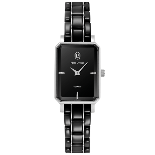 Montre Pierre LANNIER ARIANE Acier Céramique noire