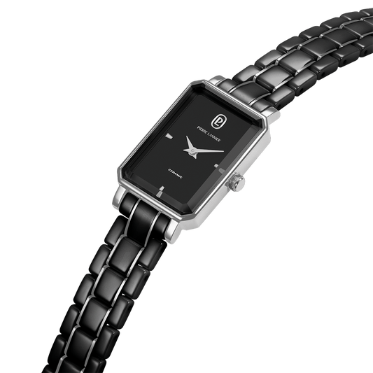 Montre Pierre LANNIER ARIANE Acier Céramique noire