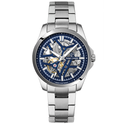 Montre Pierre LANNIER SKELETOM Acier Squellette Bleu Acier