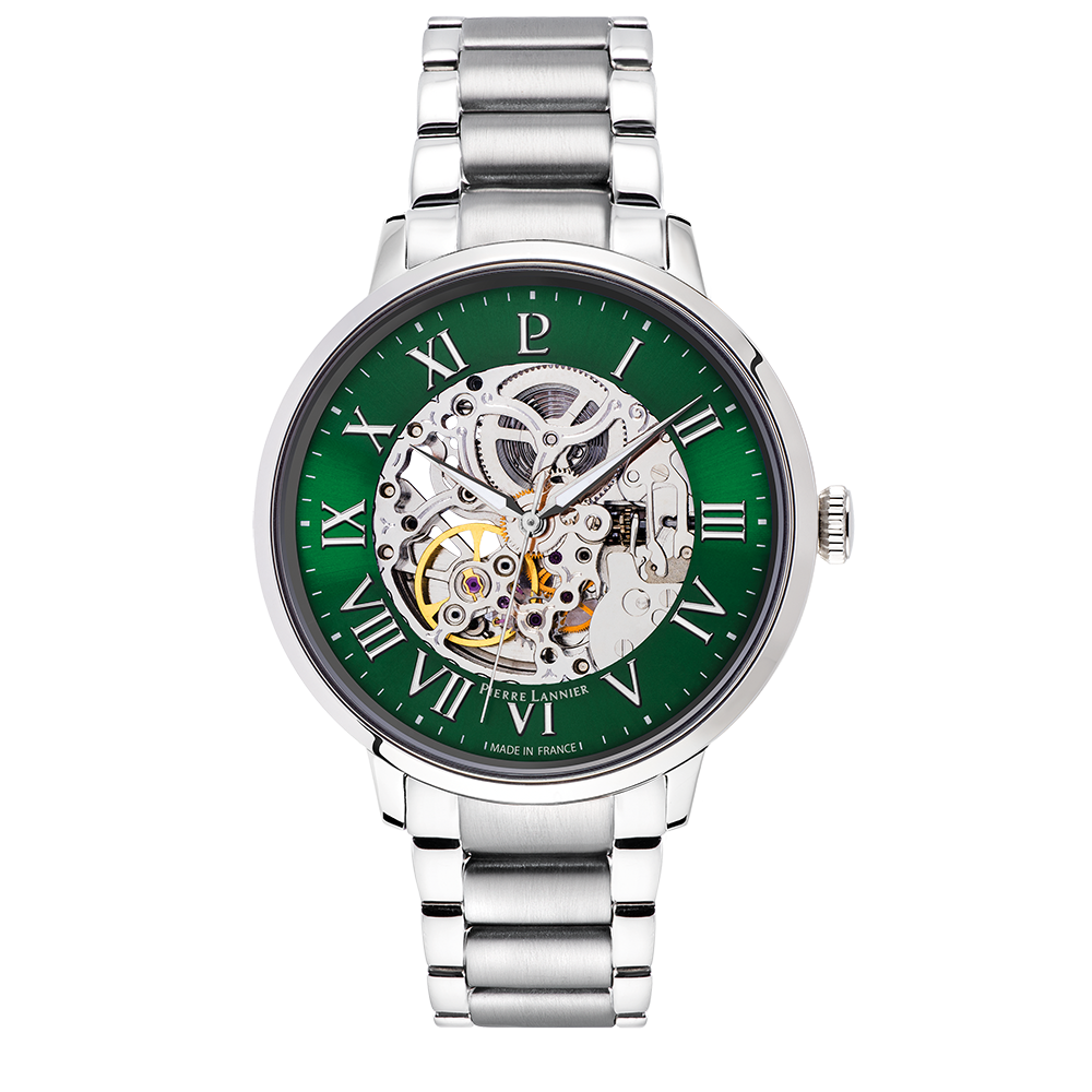 Montre Pierre Lannier Homme AUTOMATIC Acier Vert