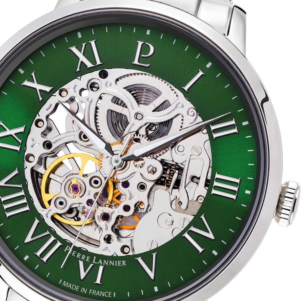 Montre Pierre Lannier Homme AUTOMATIC Acier Vert