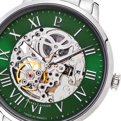 Montre Pierre Lannier Homme AUTOMATIC Acier Vert