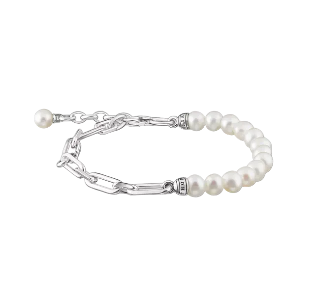 Bracelet Thomas SABO Chaîne Liens Argent et Perles