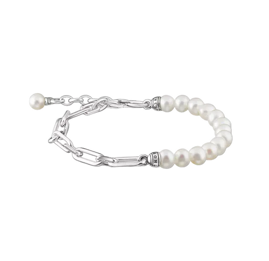 Bracelet Thomas SABO Chaîne Liens Argent et Perles