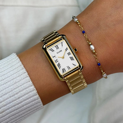 Montre CLUSE Belisenna Dorée Blanc