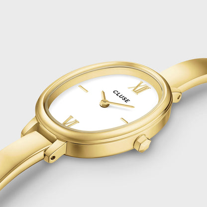 Montre CLUSE L'Ovale Dorée Blanc