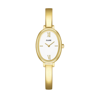 Montre CLUSE L'Ovale Dorée Blanc