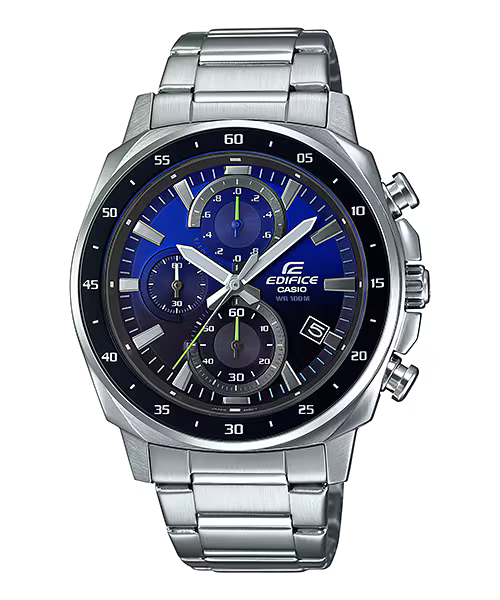 Montre CASIO EDIFICE Chrono Acier Bleu Noir EFV-600D-2AVUEF