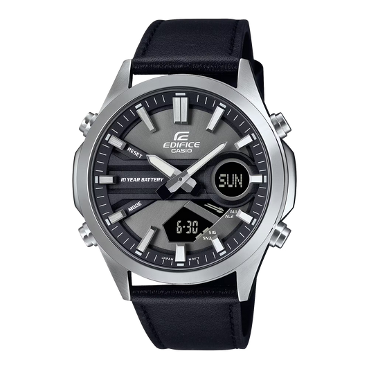 Montre CASIO EDIFICE Ana-digitale Cuir Noir EFV-C120L-8AEF