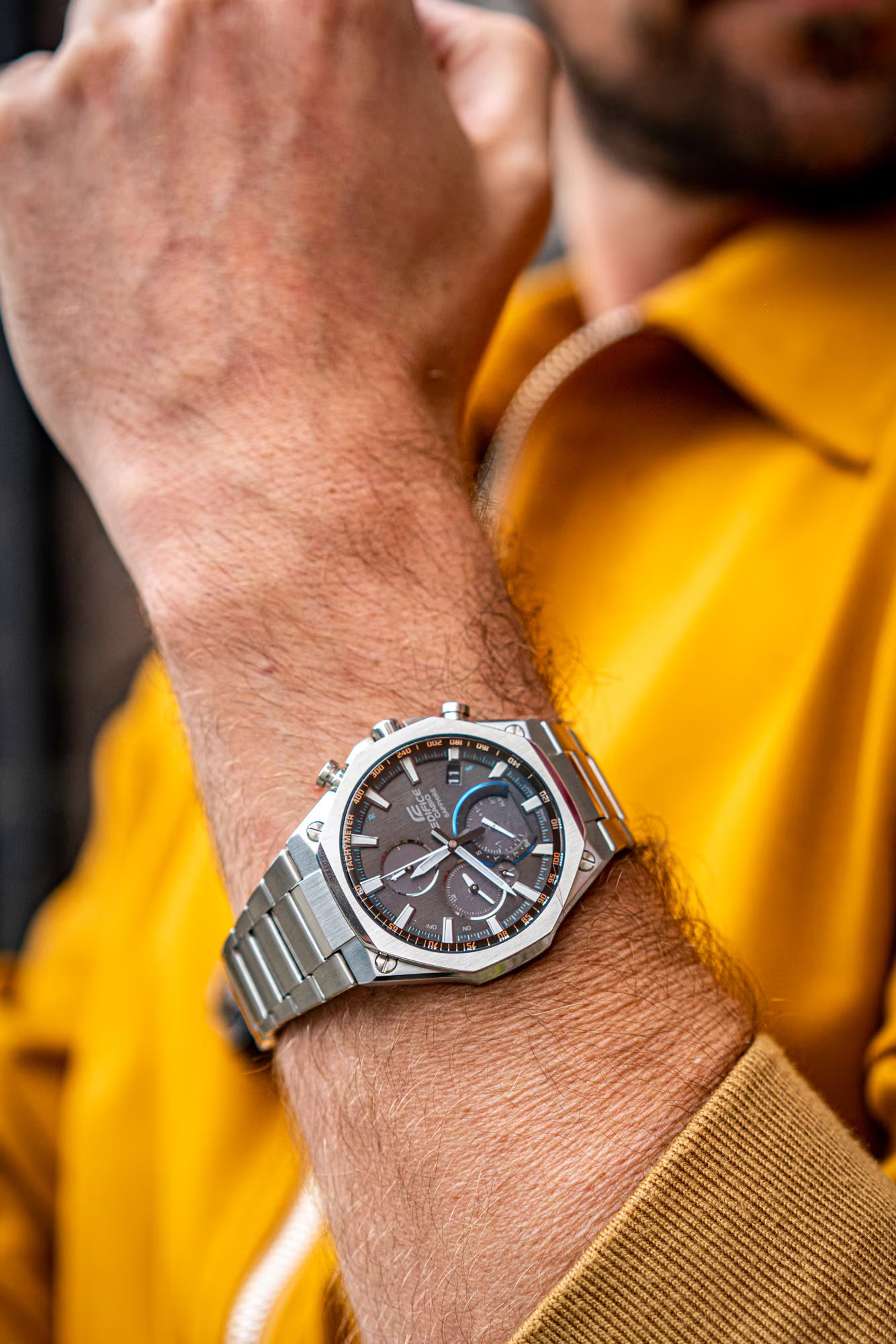 Montre CASIO EDIFICE Connectée Acier Noir EQB-1100D-1AER