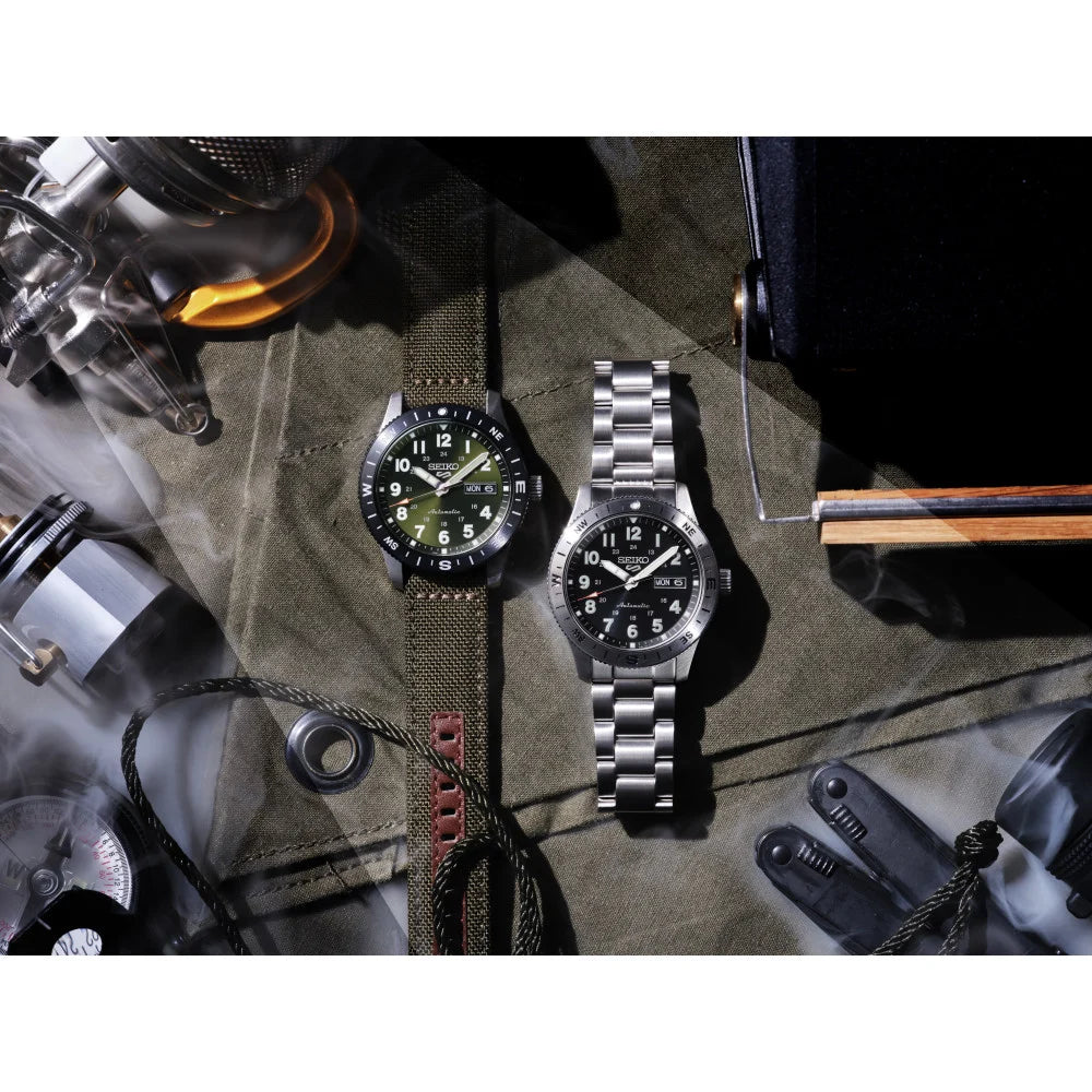 Montre SEIKO 5 Sports Field Auto Acier Noir