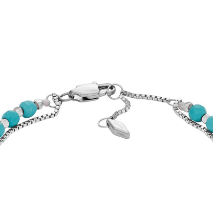Bracelet Fossil All Stacked Up en turquoise