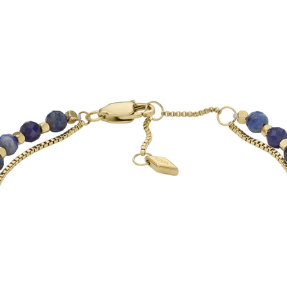 Bracelet Fossil All Stacked Up en Lapis-lazuli bleu