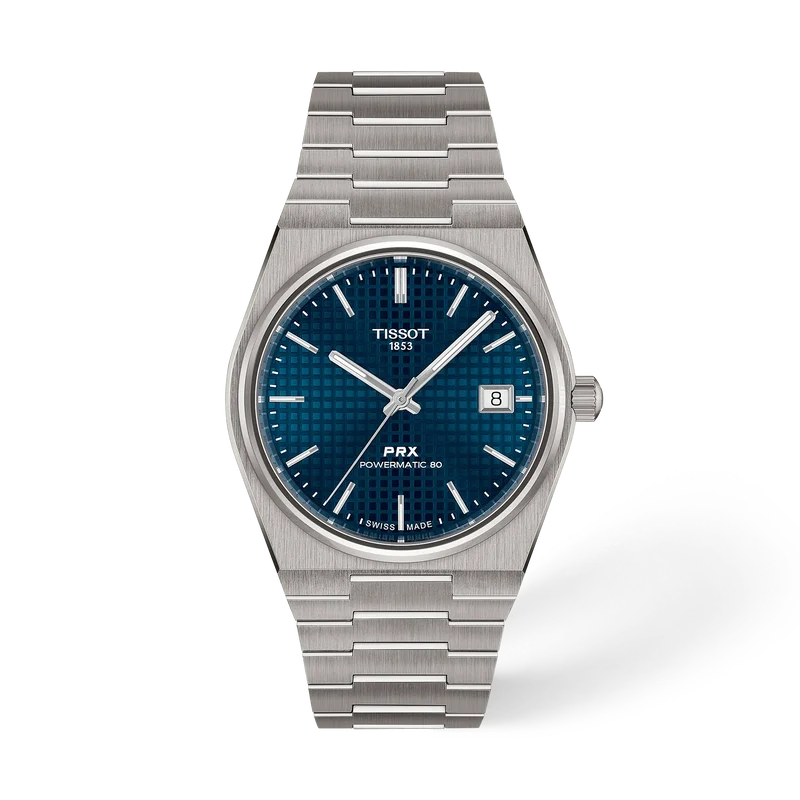 Montre TISSOT PRX Auto titane Bleu 38mm