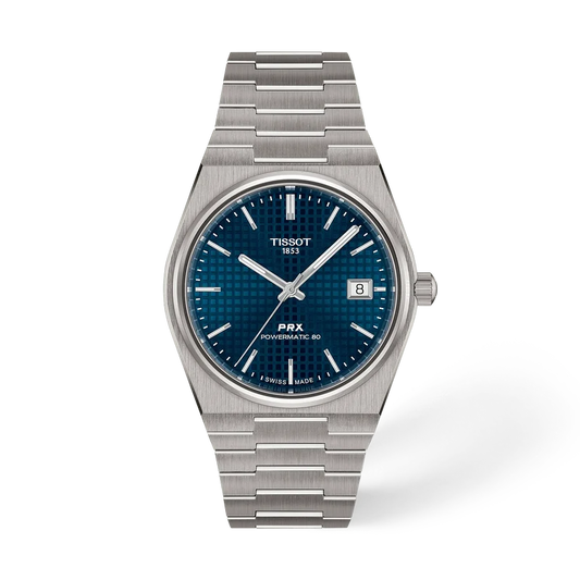Montre TISSOT PRX Auto titane Bleu 38mm