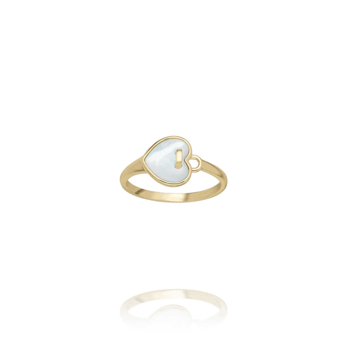 Bague Charles Garnier Coeur cadenas Argent doré Nacre - BIJOUX - AGF170311R-50