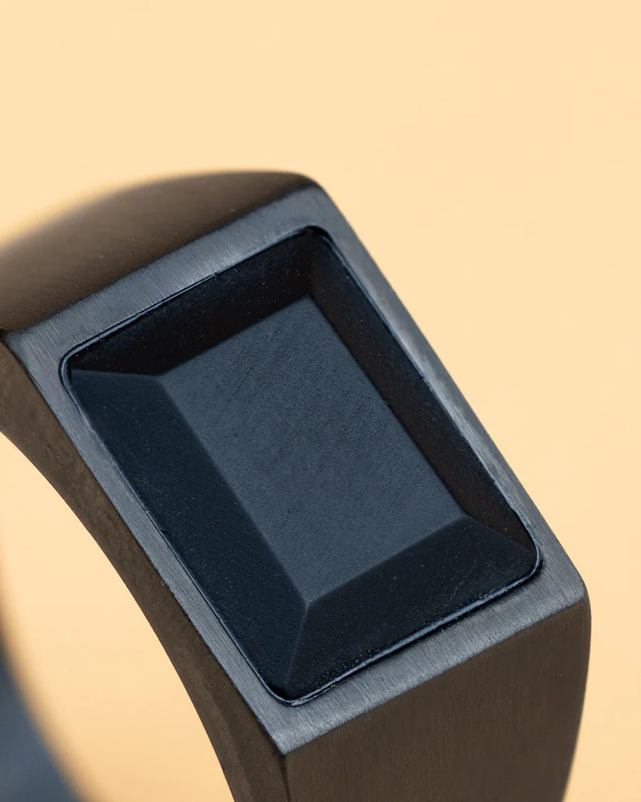 Bague Chevalière Gemini CREDO Titane Noir - BIJOUX -CRE02-54