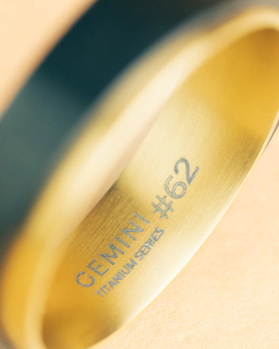 Bague Gemini TENDO Gold Black Titane - Gemini - Bijouterie TAMARA