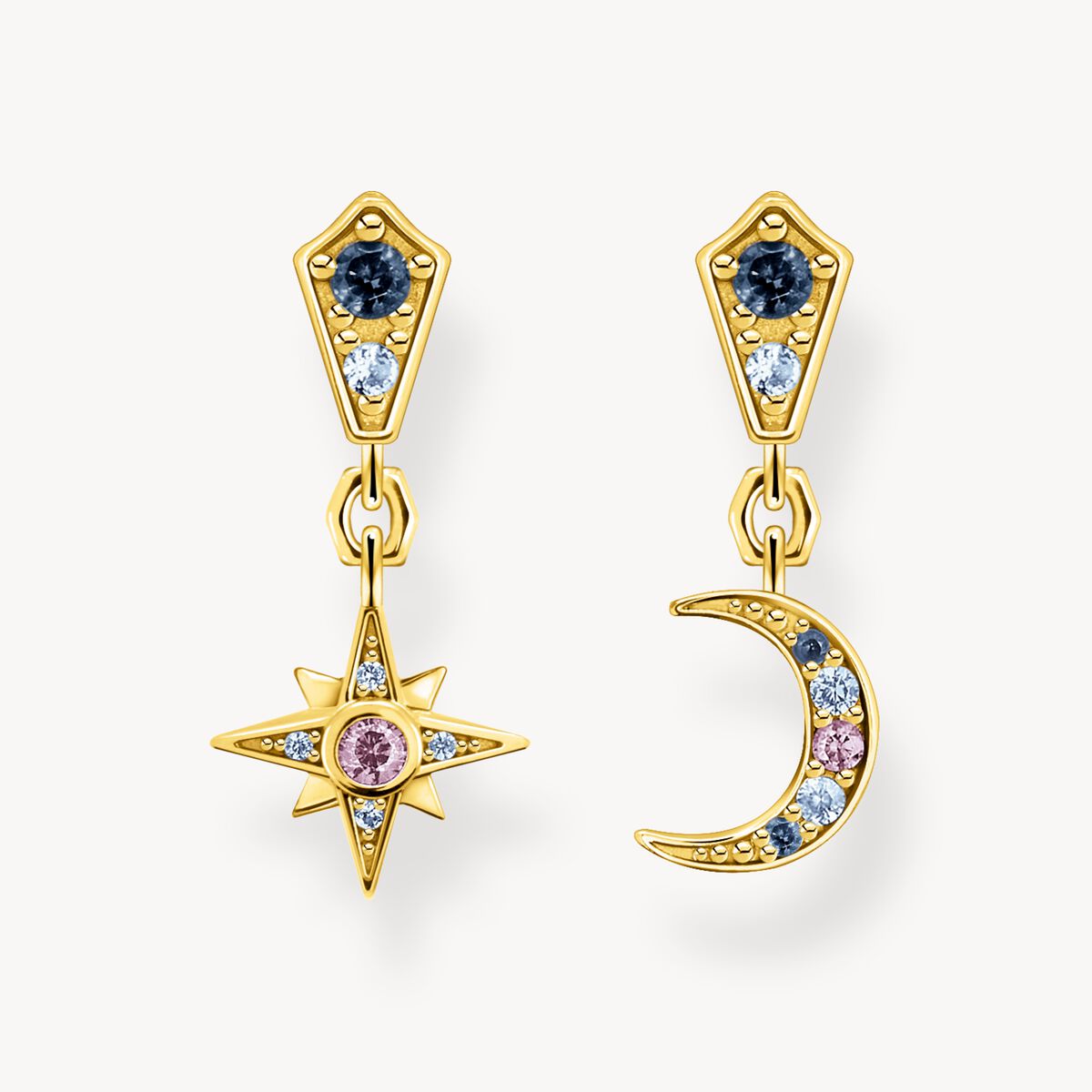 Boucles d'oreille Thomas SABO Royalty Etoile & Lune - BIJOUX - H2207-959-7