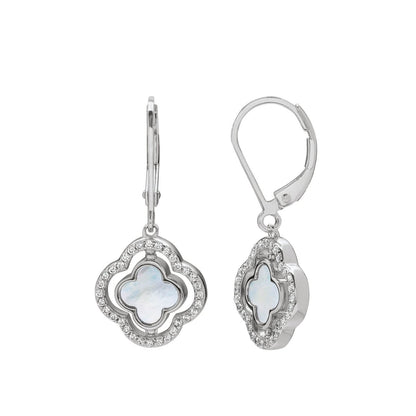 Boucles d’oreilles Charles Garnier Légende réversible Argent Nacre et Onyx oxydes - Bijouterie TAMARA