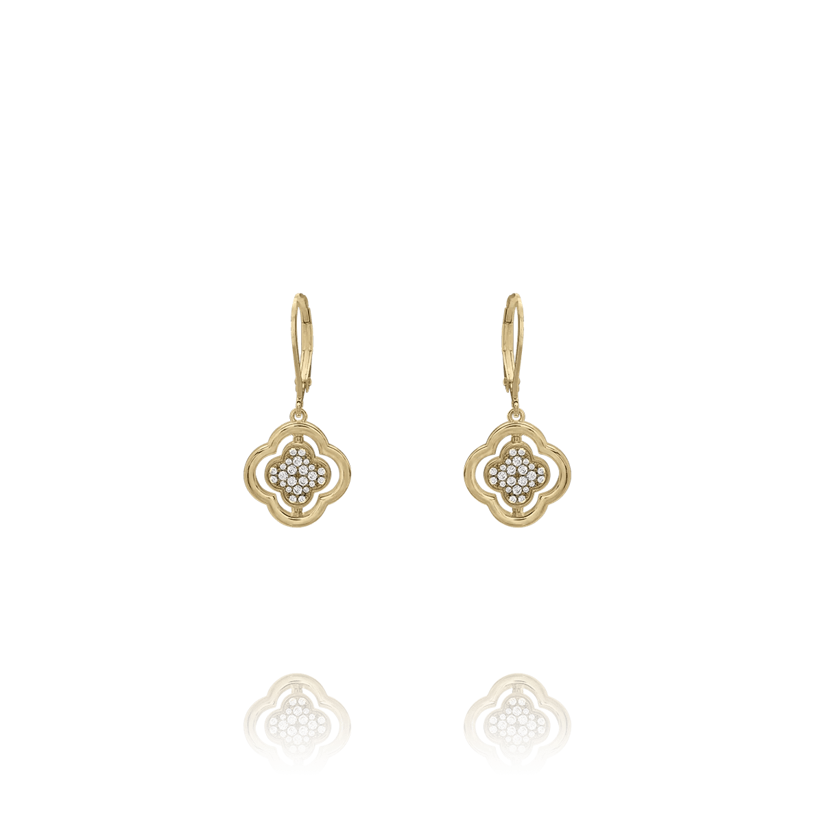 Boucles d’oreilles Charles Garnier Réversibles LÉGENDE Argent doré Nacre et Oxydes - BIJOUX - AGF170297E