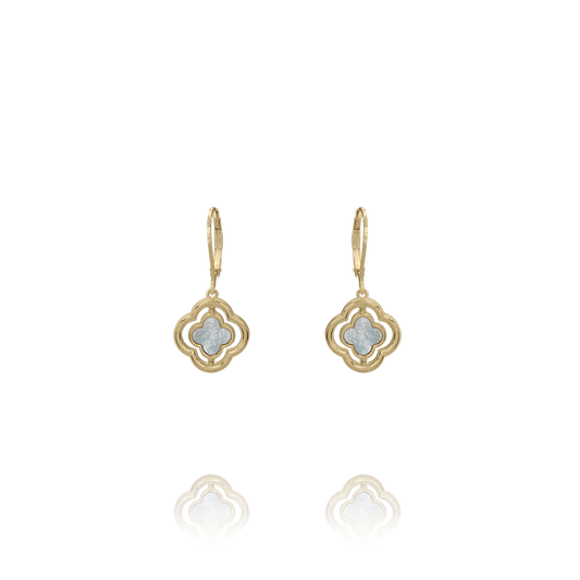 Boucles d’oreilles Charles Garnier Réversibles LÉGENDE Argent doré Nacre et Oxydes - BIJOUX - AGF170297E
