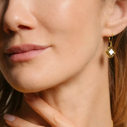 Boucles d’oreilles Charles Garnier Réversibles LÉGENDE Argent doré Nacre et Oxydes - BIJOUX - AGF170297E