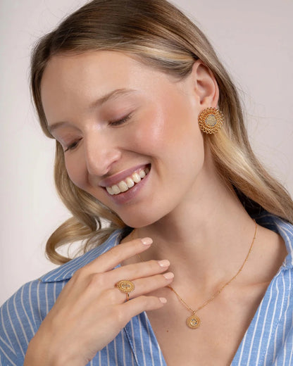 Boucles D'Oreilles SAUNIER Osier Plaqué Or - BIJOUX - 70469460110