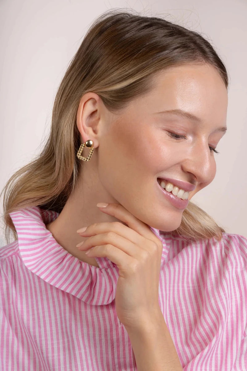 Boucles D'Oreilles SAUNIER Smock Plaqué Or - BIJOUX - 70469320100