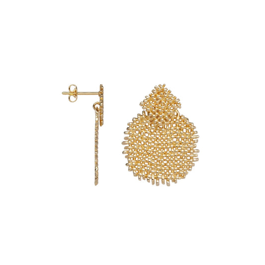 Boucles D'Oreilles SAUNIER Tissage Plaqué Or - BIJOUX - 70469360100
