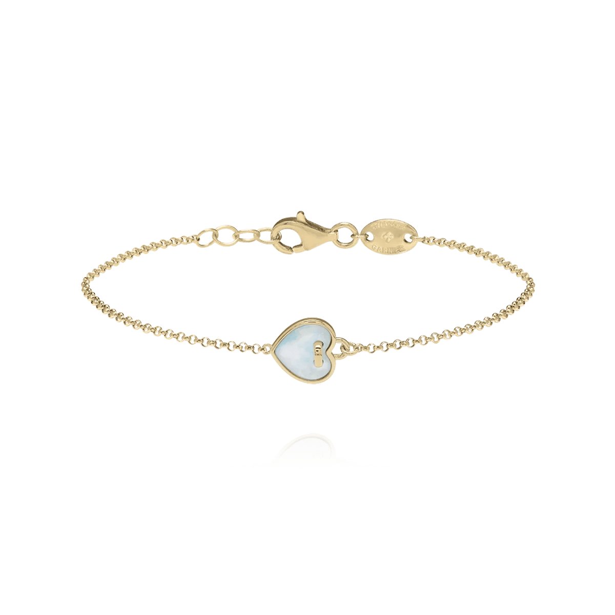 Bracelet Charles Garnier Coeur cadenas Argent doré Nacre - BIJOUX - AGF170312B