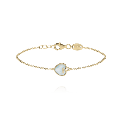 Bracelet Charles Garnier Coeur cadenas Argent doré Nacre - BIJOUX - AGF170312B
