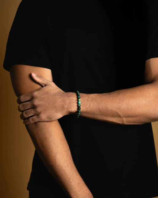 Bracelet Gemini Castagna Azurite Verte 8mm - BIJOUX - G25XS