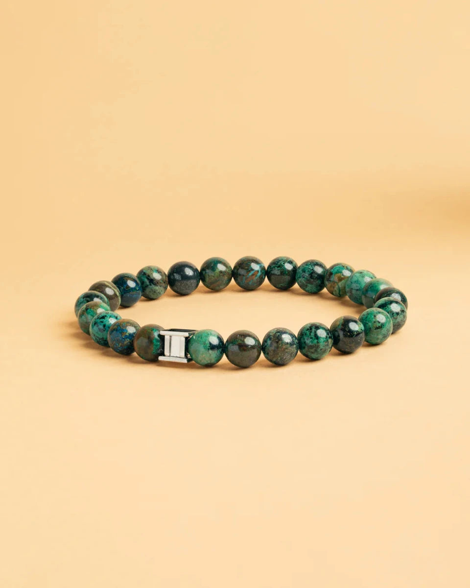 Bracelet Gemini Castagna Azurite Verte 8mm - BIJOUX - G25XS