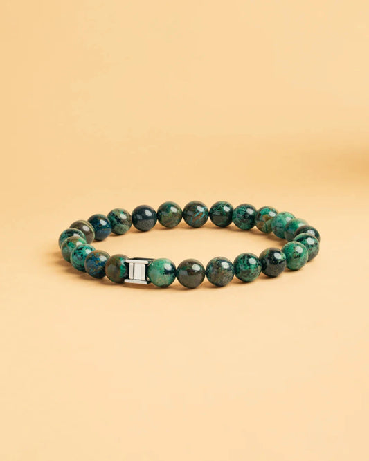 Bracelet Gemini Castagna Azurite Verte 8mm - BIJOUX - G25XS