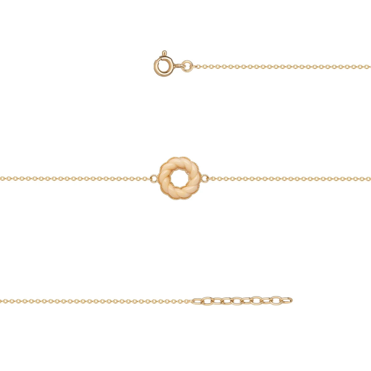 Bracelet SAUNIER Torsade Plaqué Or - BIJOUX - 70469370103