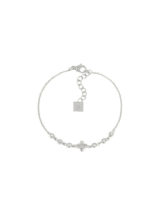 Bracelet ZAG Shanks Trèfle en acier inoxydable, zircons - BIJOUX -SBS26815-00WHT