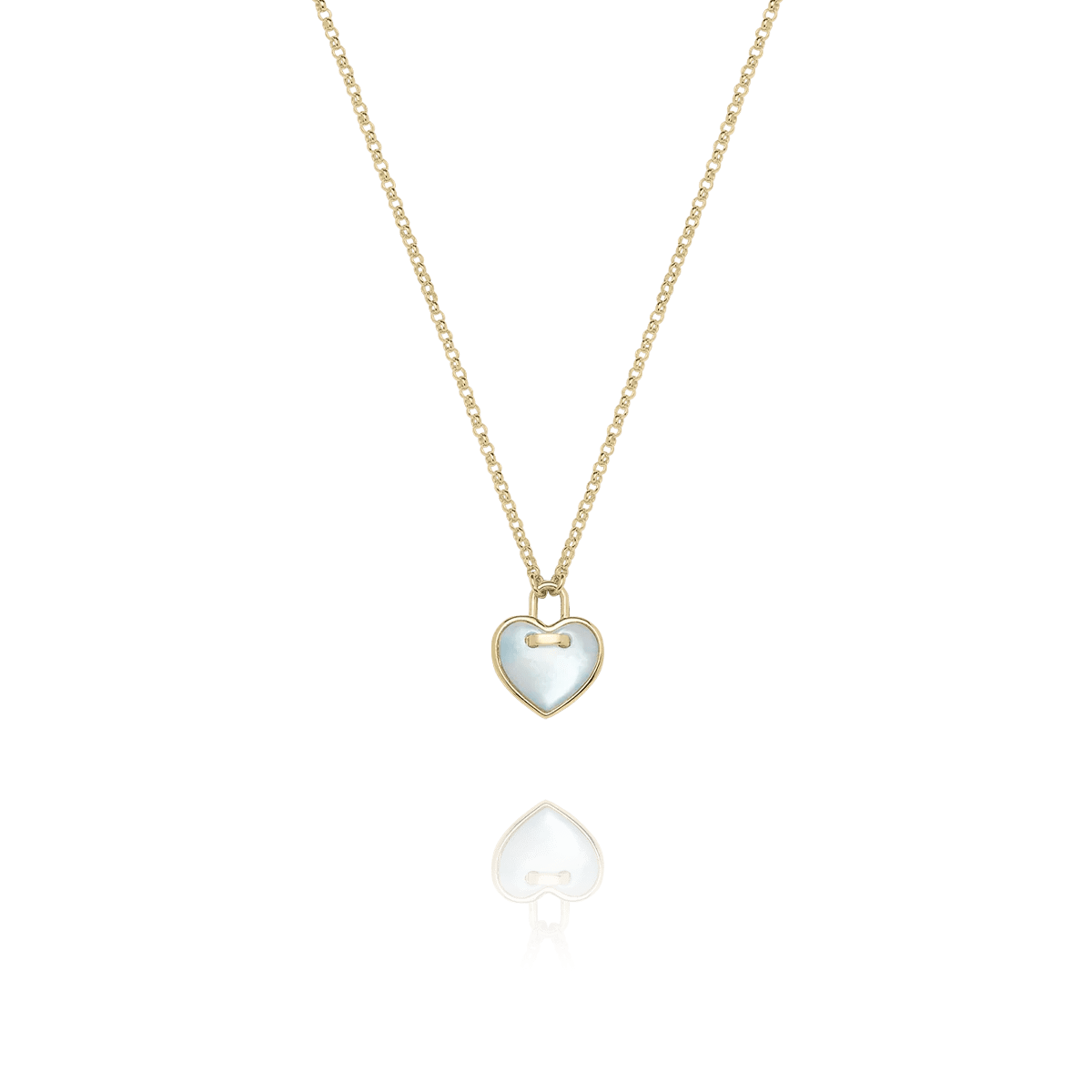 Collier Charles Garnier Coeur cadenas Argent doré Nacre - BIJOUX - AGF170310N