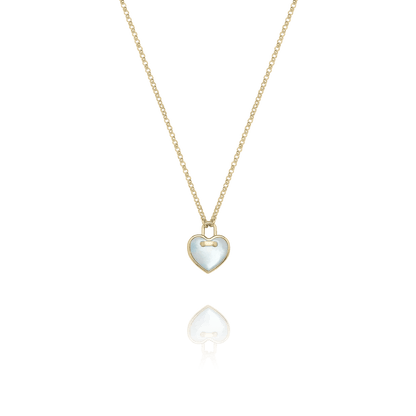Collier Charles Garnier Coeur cadenas Argent doré Nacre - BIJOUX - AGF170310N