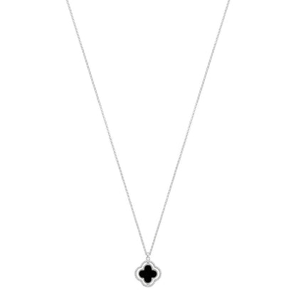 Collier Charles Garnier Légende réversible Argent Nacre et Onyx oxydes - Bijouterie TAMARA